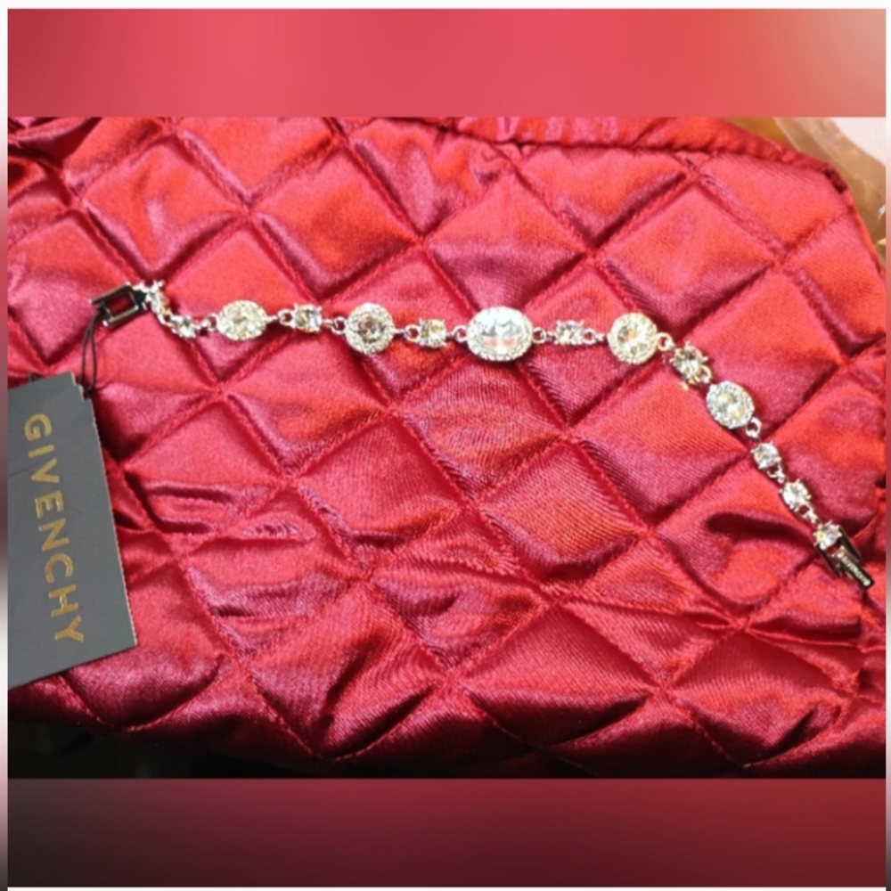 Givenchy Silver Tennis Bracelet with Elegant Design